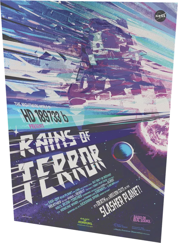 Rains of Terror poster — metallic ink over white base sample
