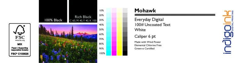 GTD Neenah White Smooth 100# Text