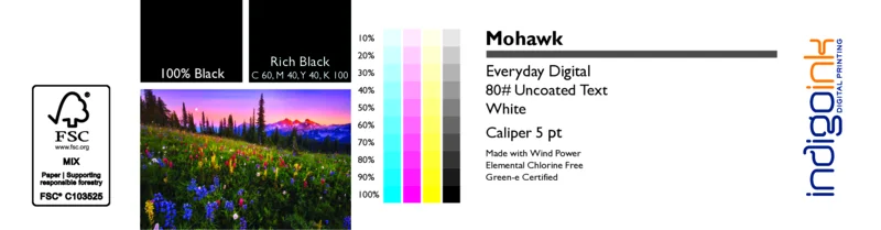 GTD Neenah White Smooth 80# Text