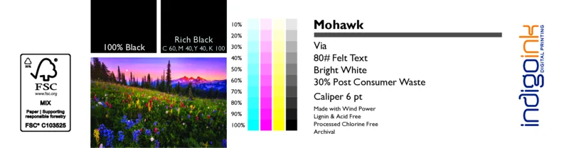 Mohawk Via Bright White Felt 80# Text