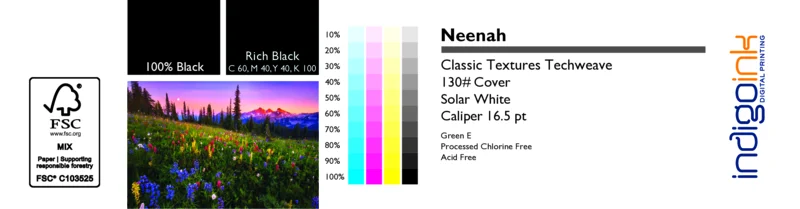Neenah Cl Techweave Sol White 130# Cov