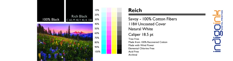 Reich Cotton Natural White Uncoated 118# Cvr