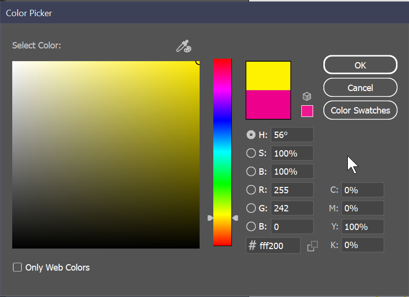 Kiss-Cut Color (100% Yellow)