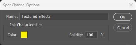 Textured Effects Spot Channel Dialog